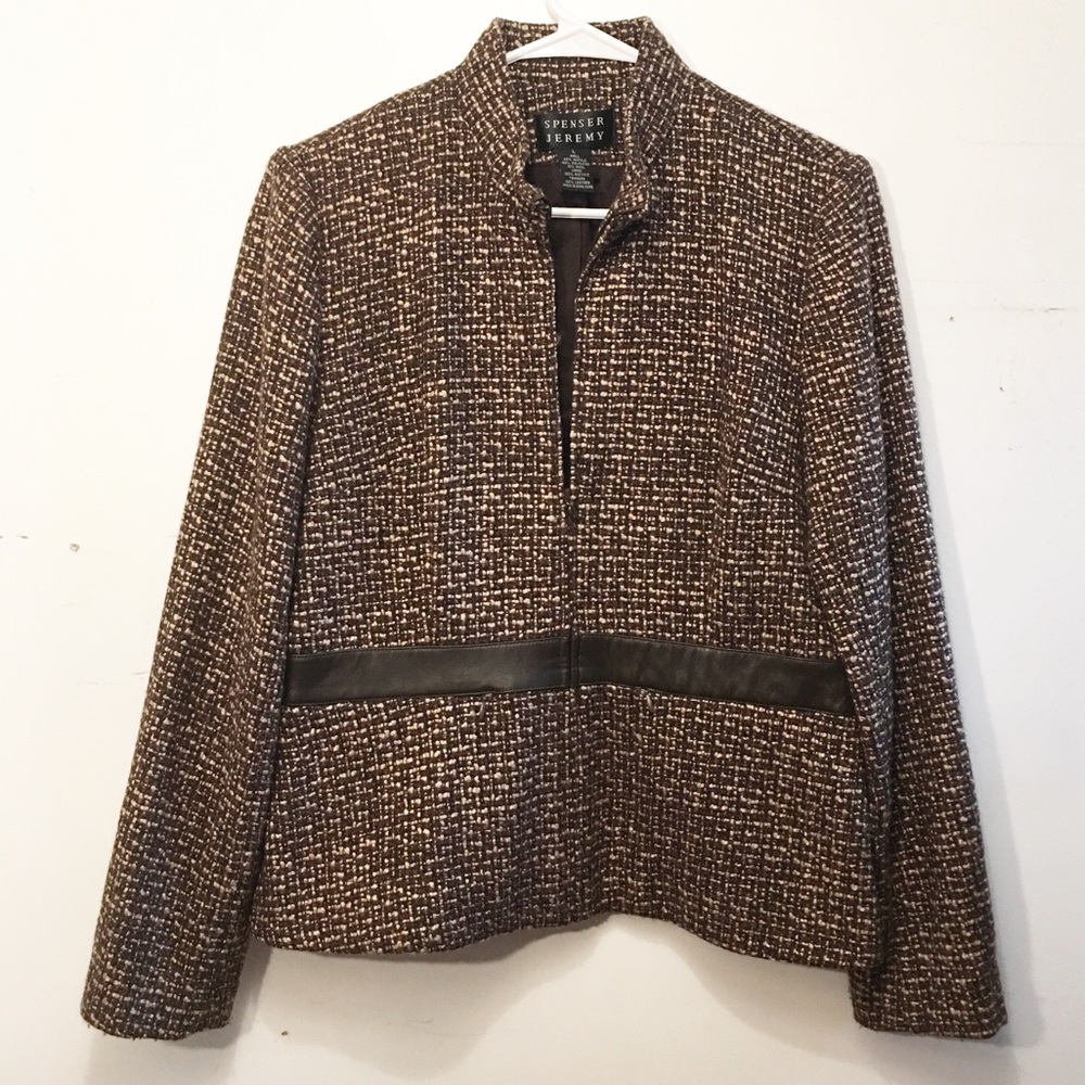 Spenser Jeremy Wool Brown Tweed Blazer
